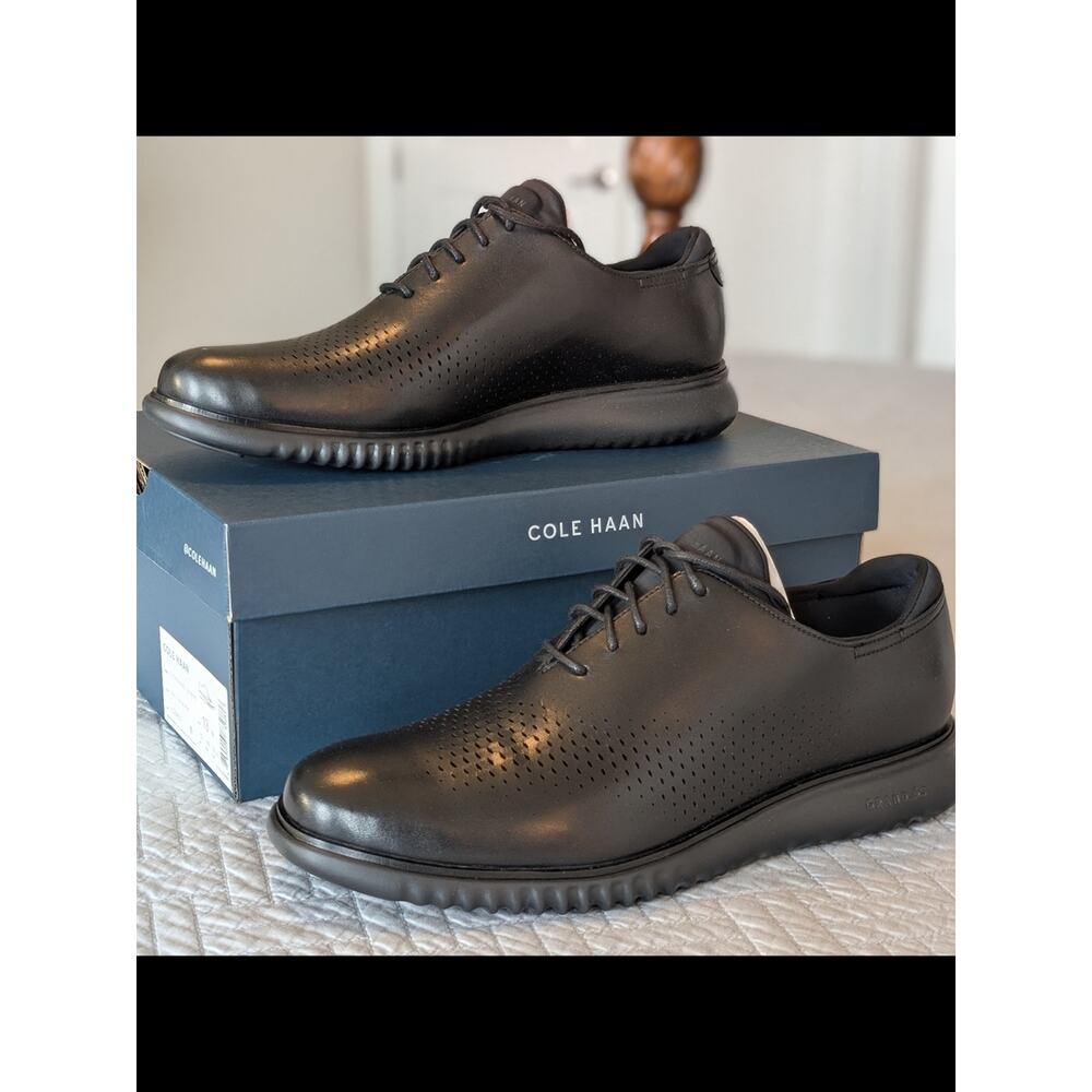 NiB Cole Haan Men's Wingtip Size 13M Black 2.ZeroGrand Laser Wingtip (0340)